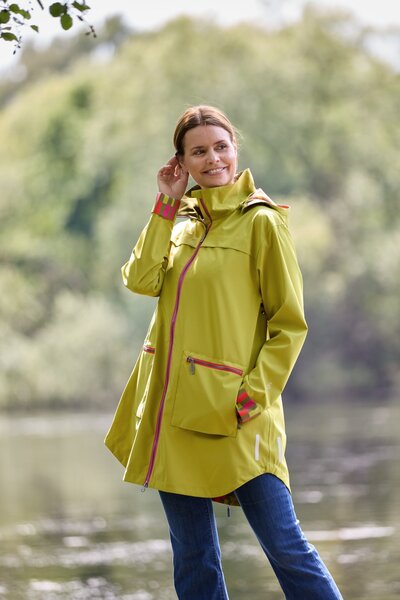 Regn Jacke Jodie lime, wasserdicht, winddicht und atmungsaktiv