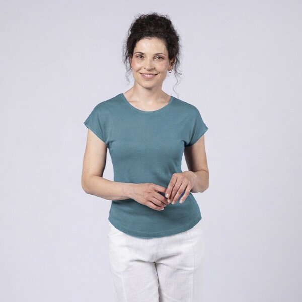 Kokon Zwo vêtements chemise Cinda soie viscose jeansblau 530