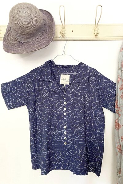 Blouse en coton McVerdi MC114A blue